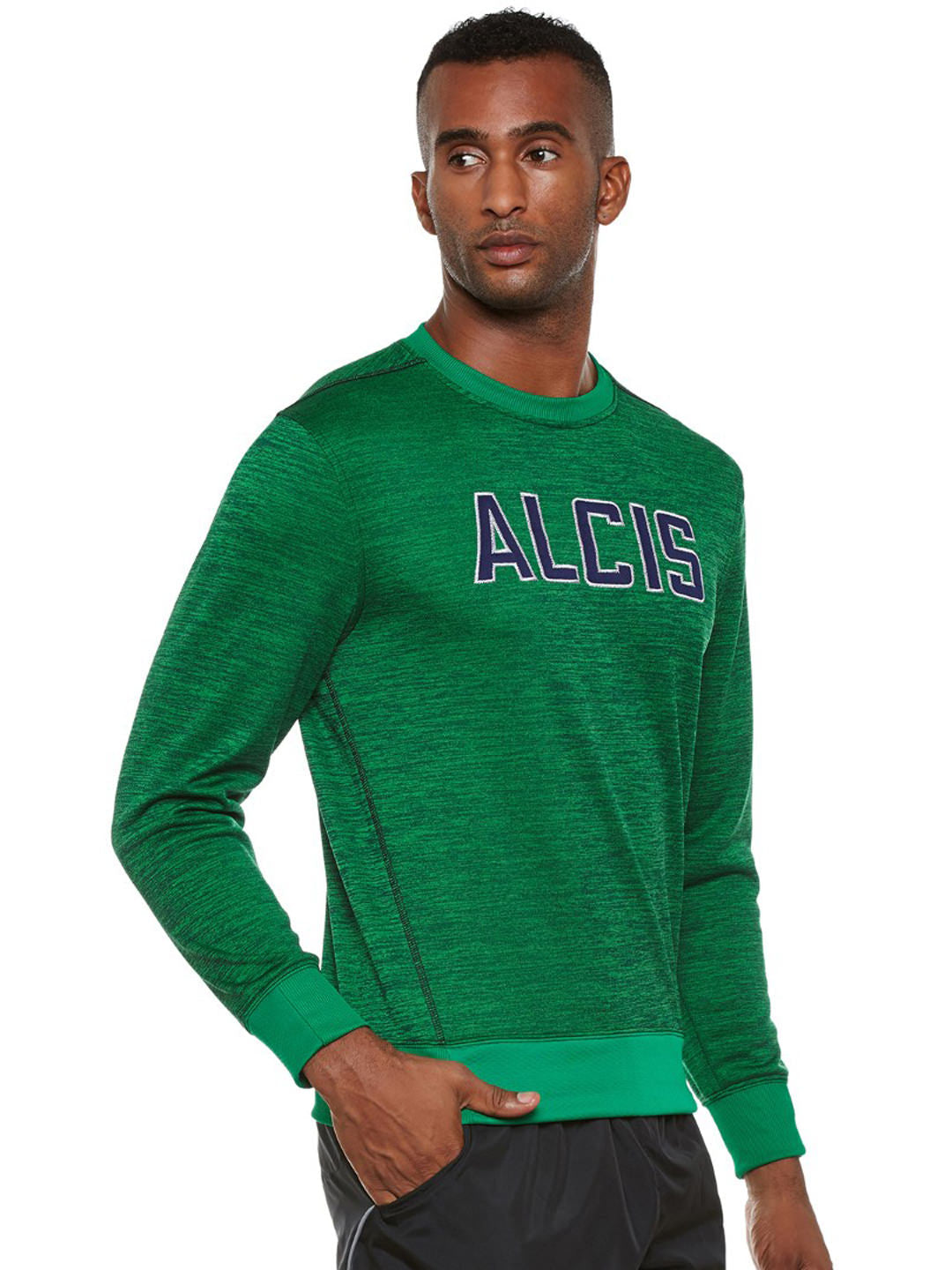Alcis Mens Green Sweat Shirt 115MSS149