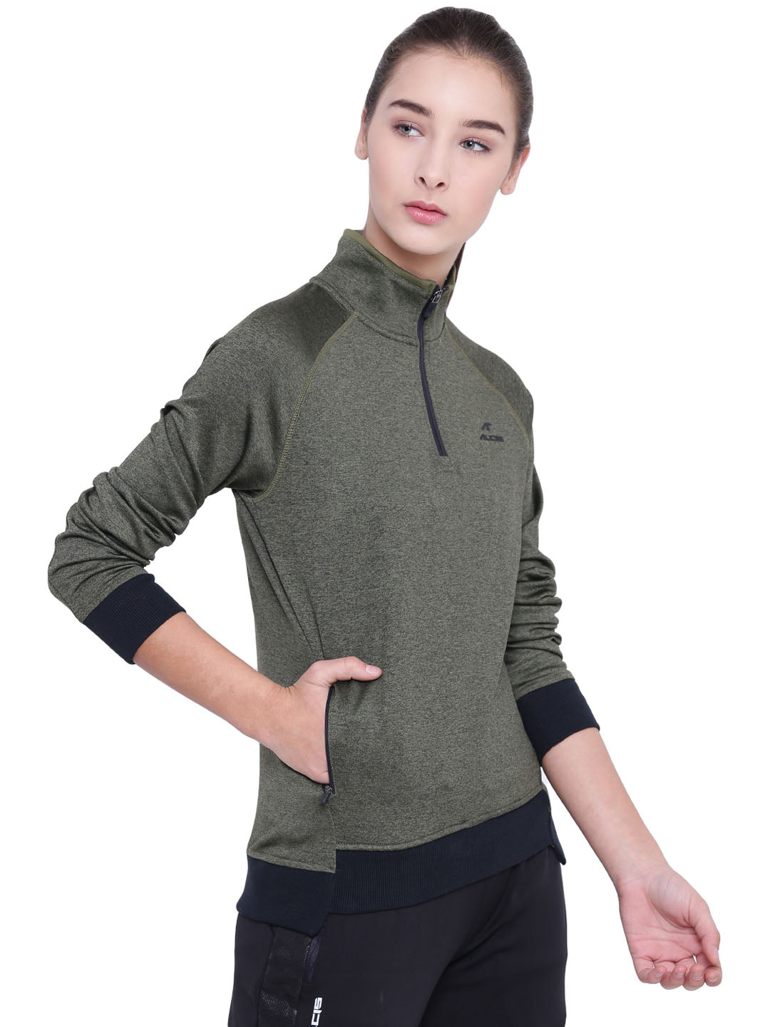 Women Solid Black Sweatshirts