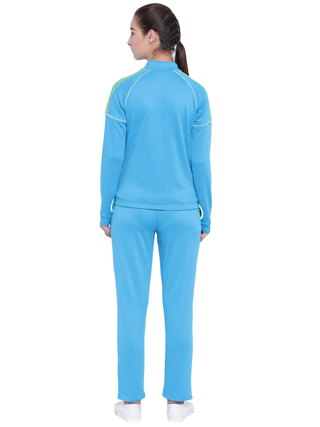 Women Blue Solid Track Suit