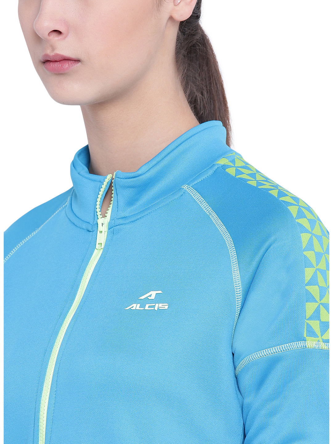 Women Blue Solid Track Suit