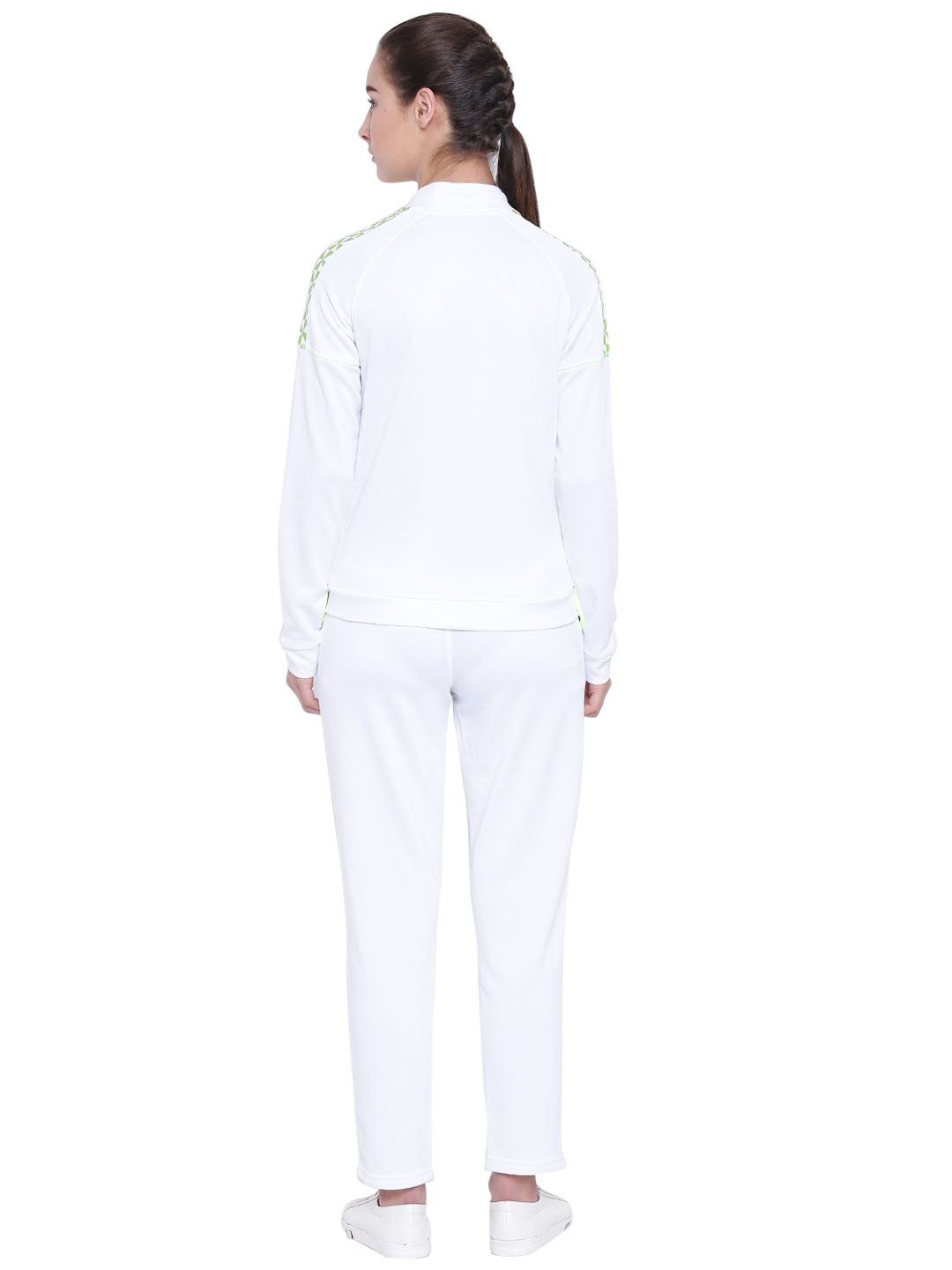 Women Solid White Tracksuits