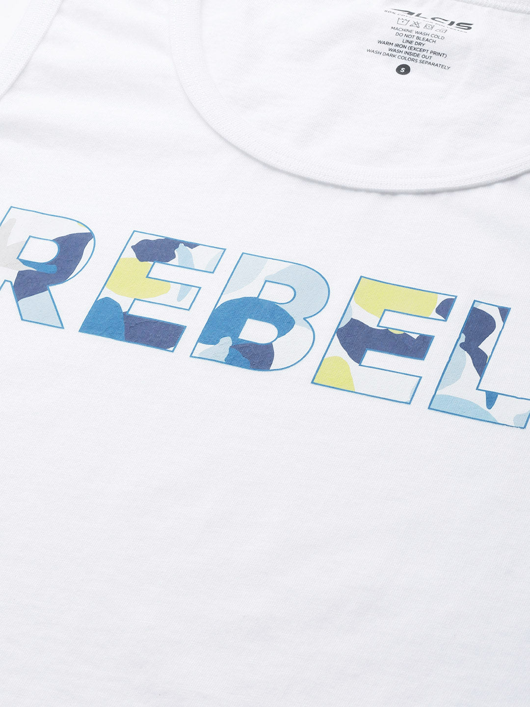 Women White Typography Printed Slim Fit Training or Gym T-shirt