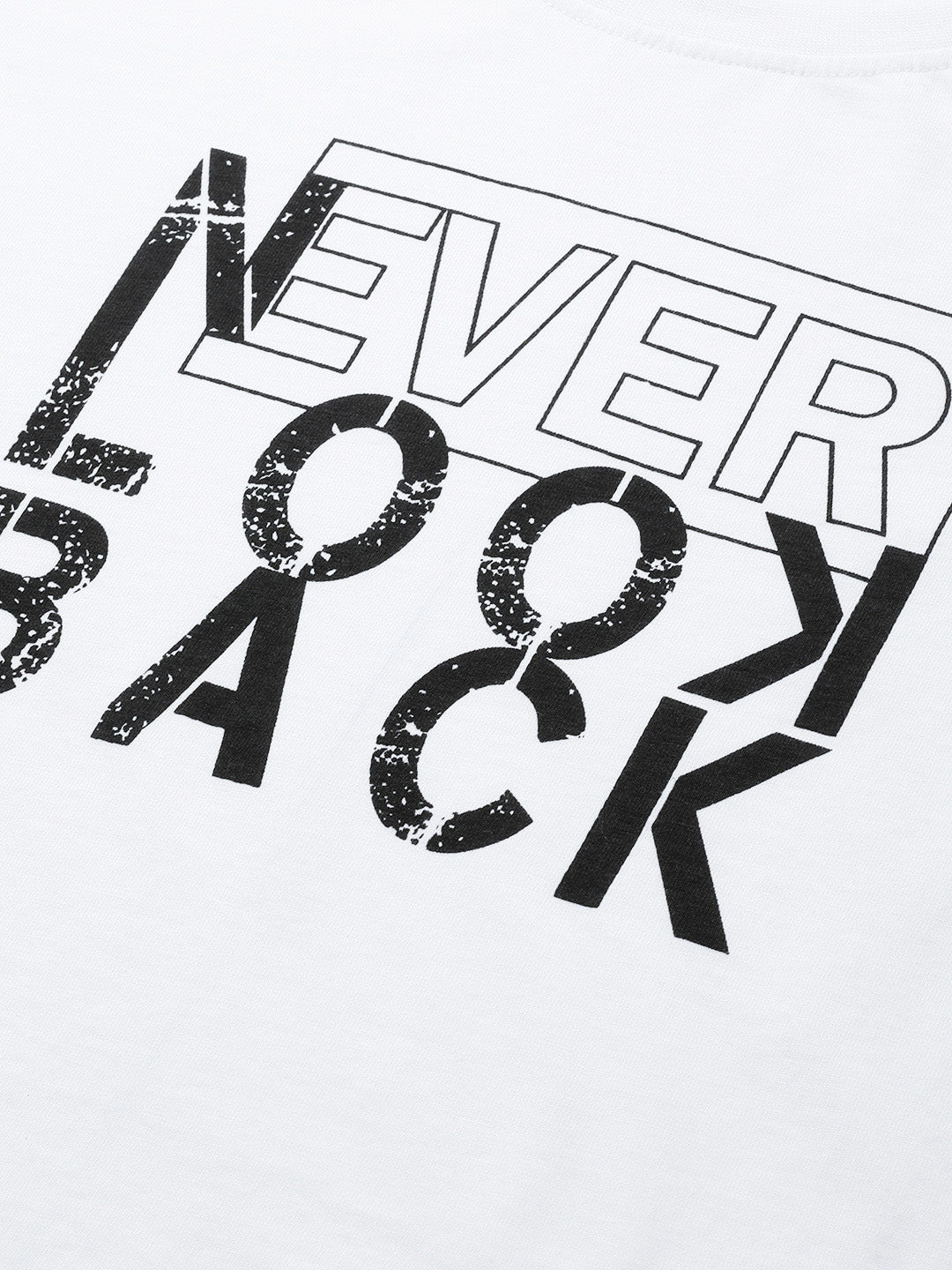 Women White & Black Typography Printed Slim Fit Training or Gym T-shirt