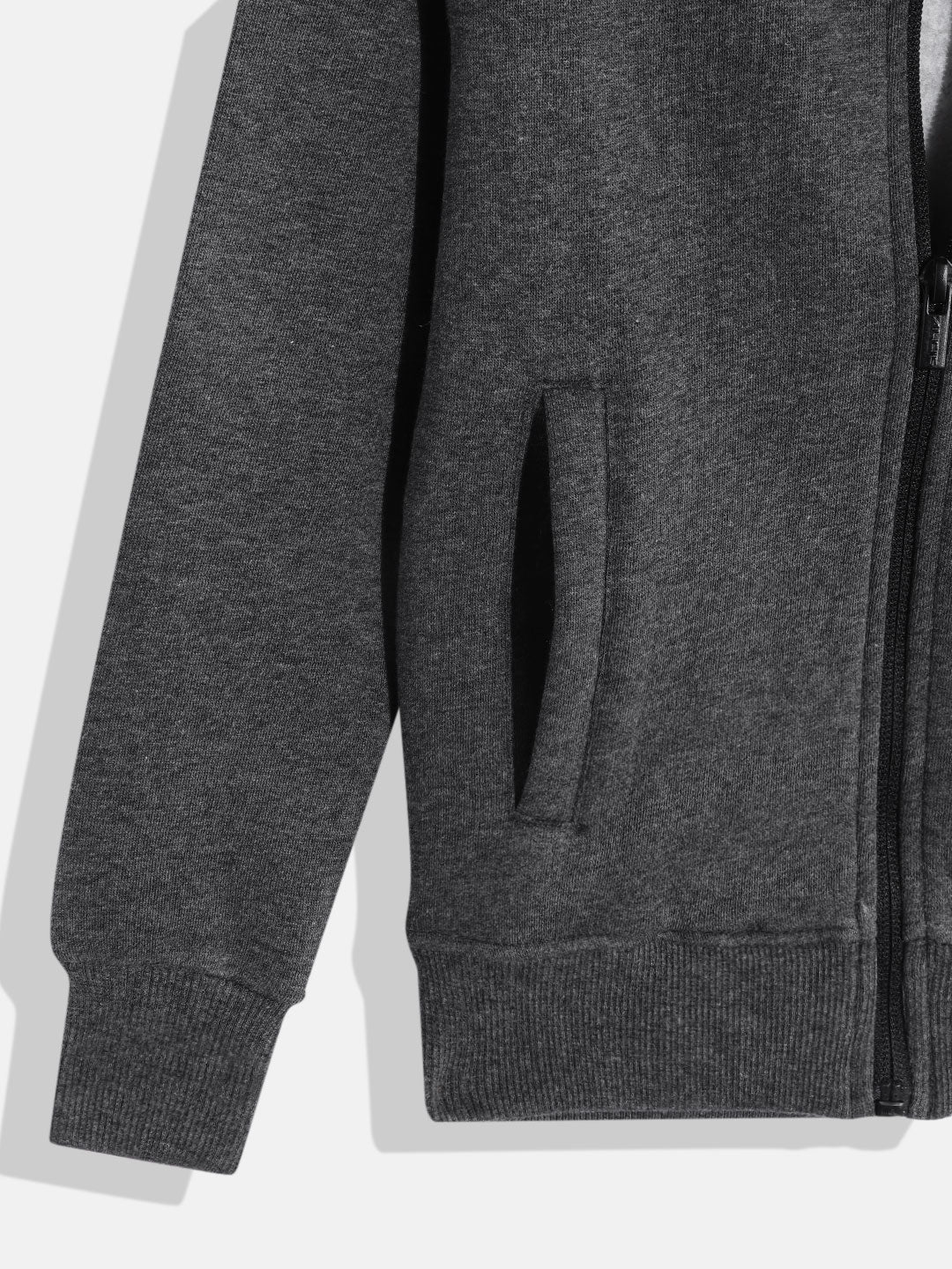 Alcis Boys Charcoal Grey Solid Sweatshirt