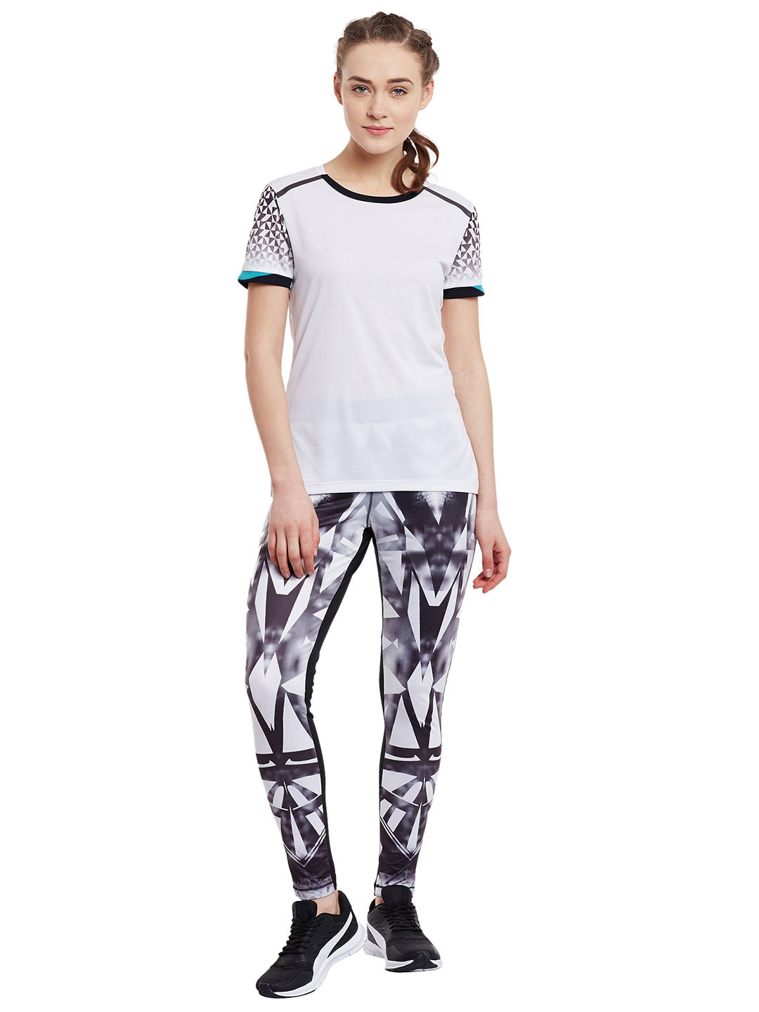 Women White Printed Track Pant