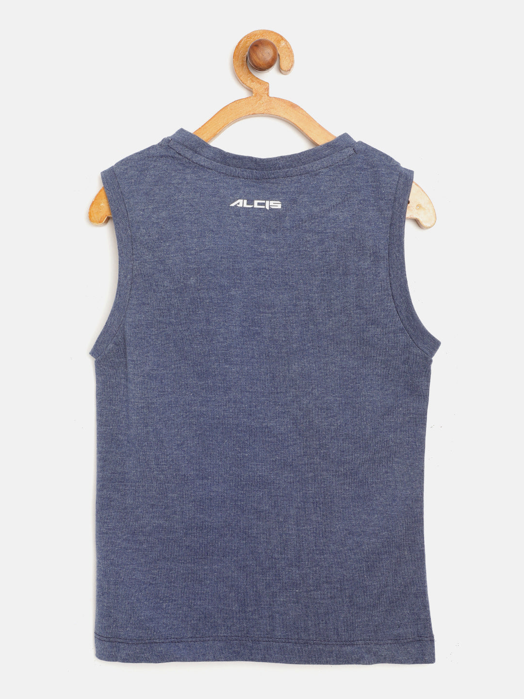 Alcis Boys Blue & White Baseball Print Sleeveless T-shirt