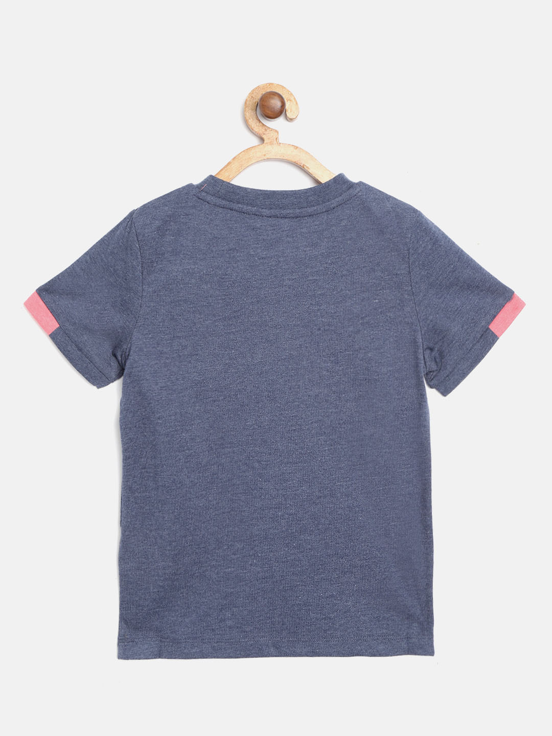 Alcis Boys Navy Blue & White Slim Fit Typography Print Round Neck Running T-shirt