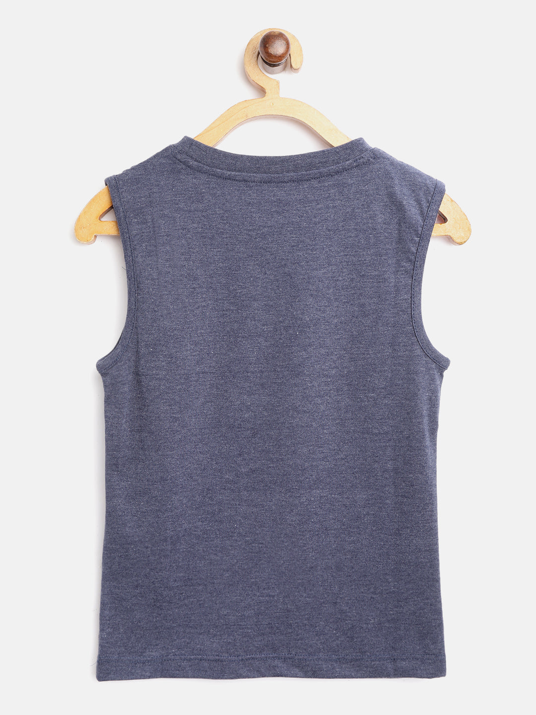 Alcis Boys Navy Blue Typography Print Round Neck Sports T-shirt