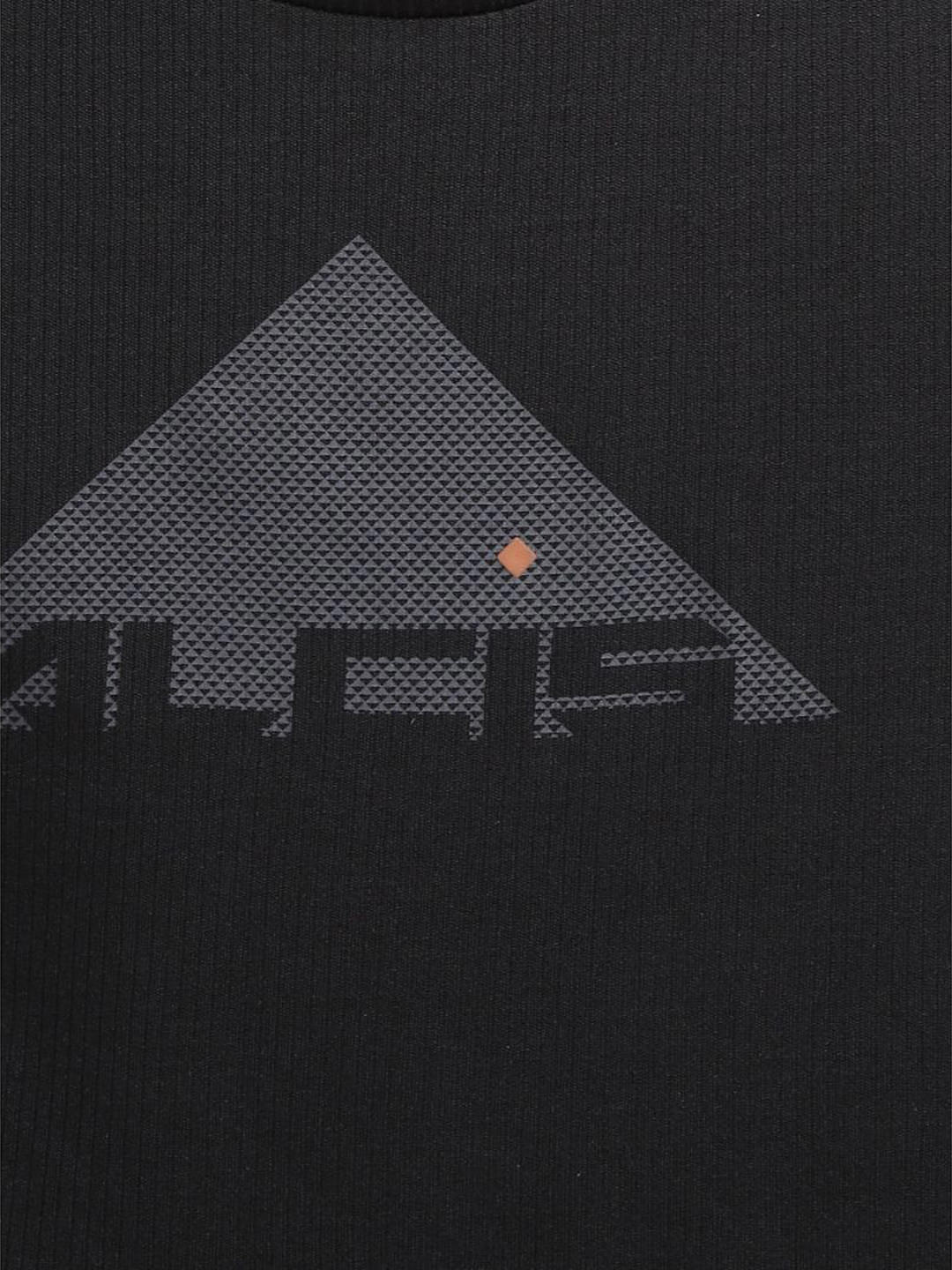 Alcis Boys Black Printed Round Neck T-shirt