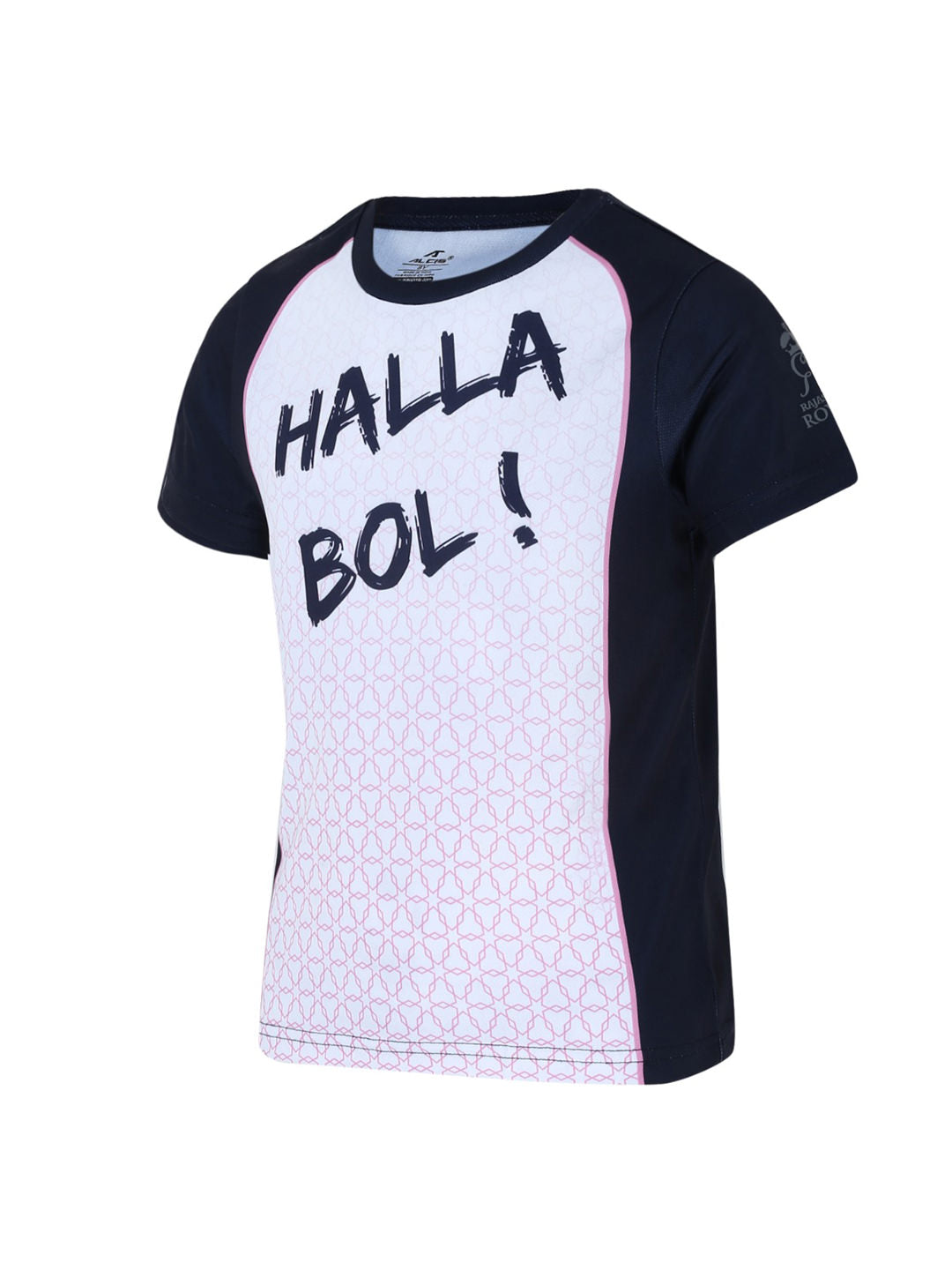 Alcis Boys Rajasthan Royals White Printed Round Neck T-shirt