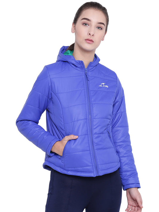 Women Blue Solid Jacket