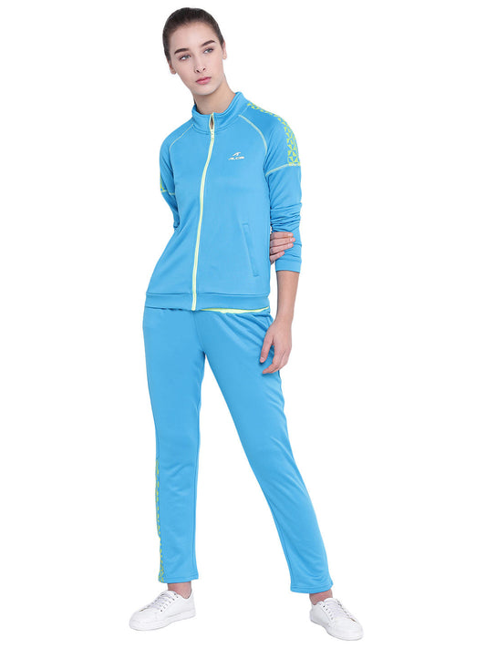 Women Blue Solid Track Suit