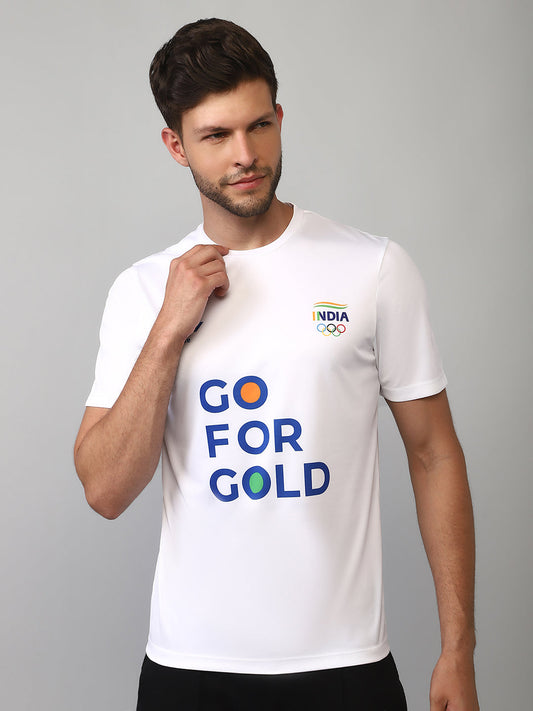 Inspire Go For Gold Fan Tee - White
