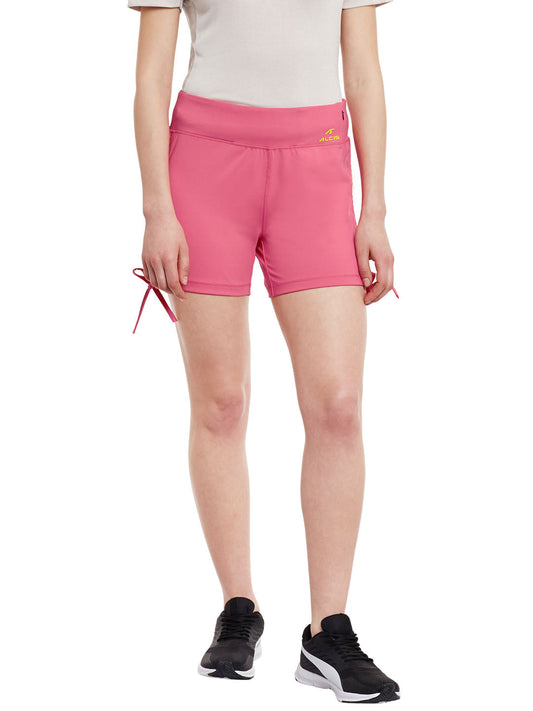 Women Solid Pink Shorts
