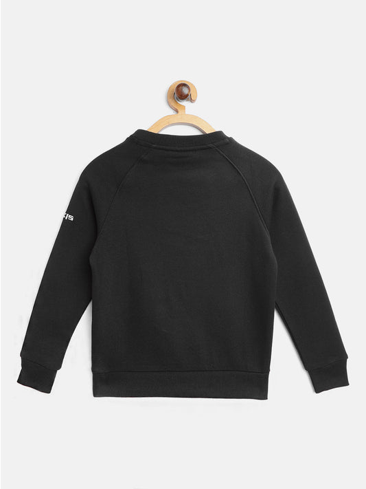 Alcis Boys Black & White Typography Print Sweatshirt