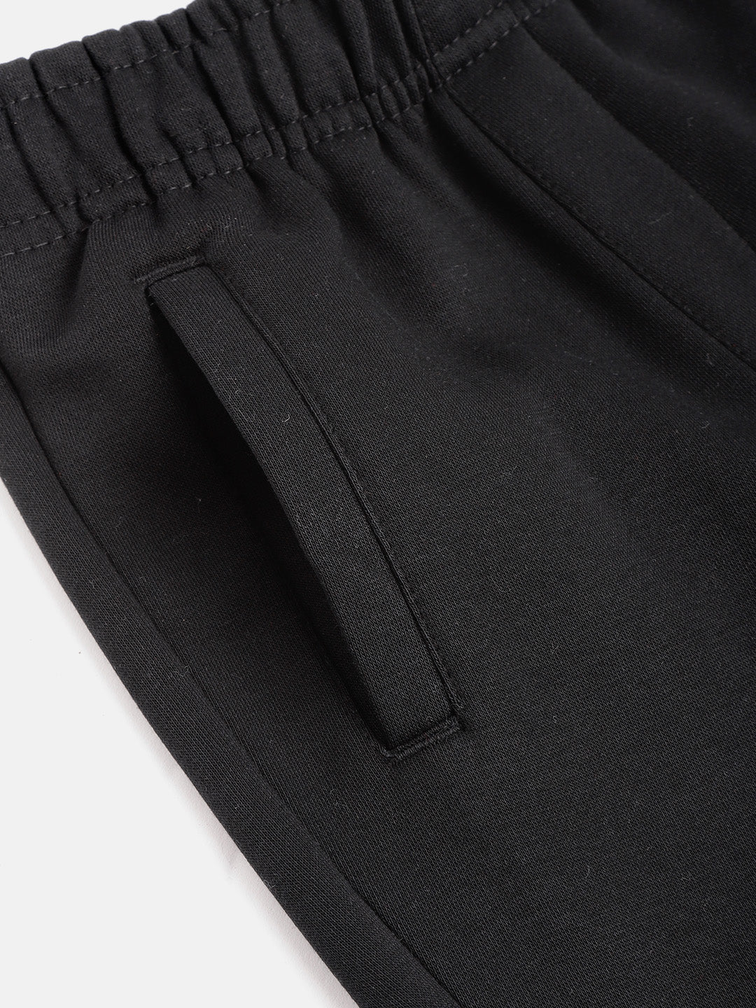 Alcis Boys Black Printed Detail Joggers