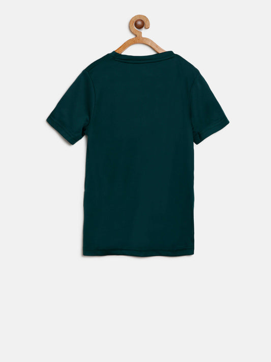 Alcis Boy's Solid Green Tshirt