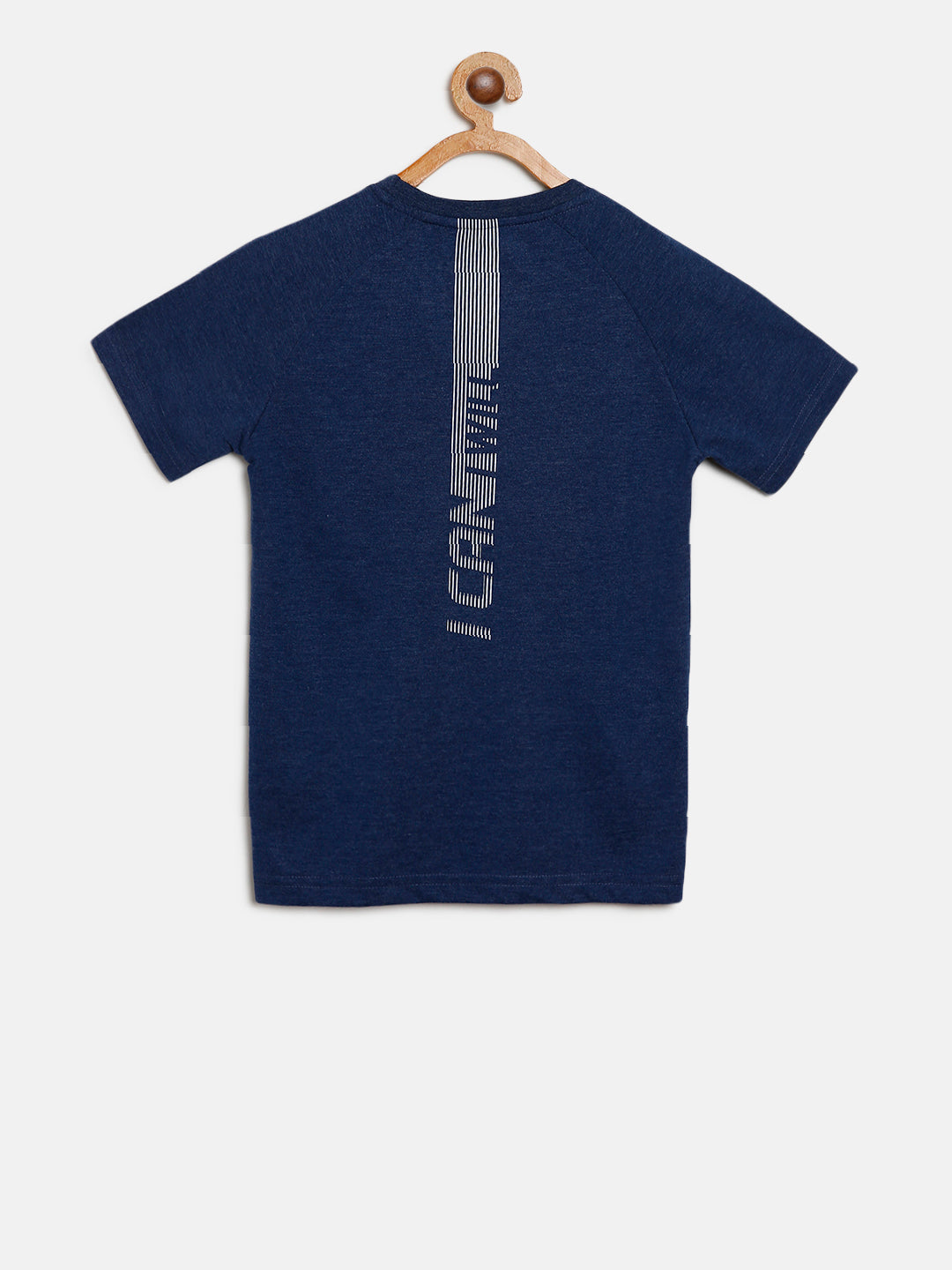 Alcis Boys Navy Blue Back Print Detail Round Neck T-shirt